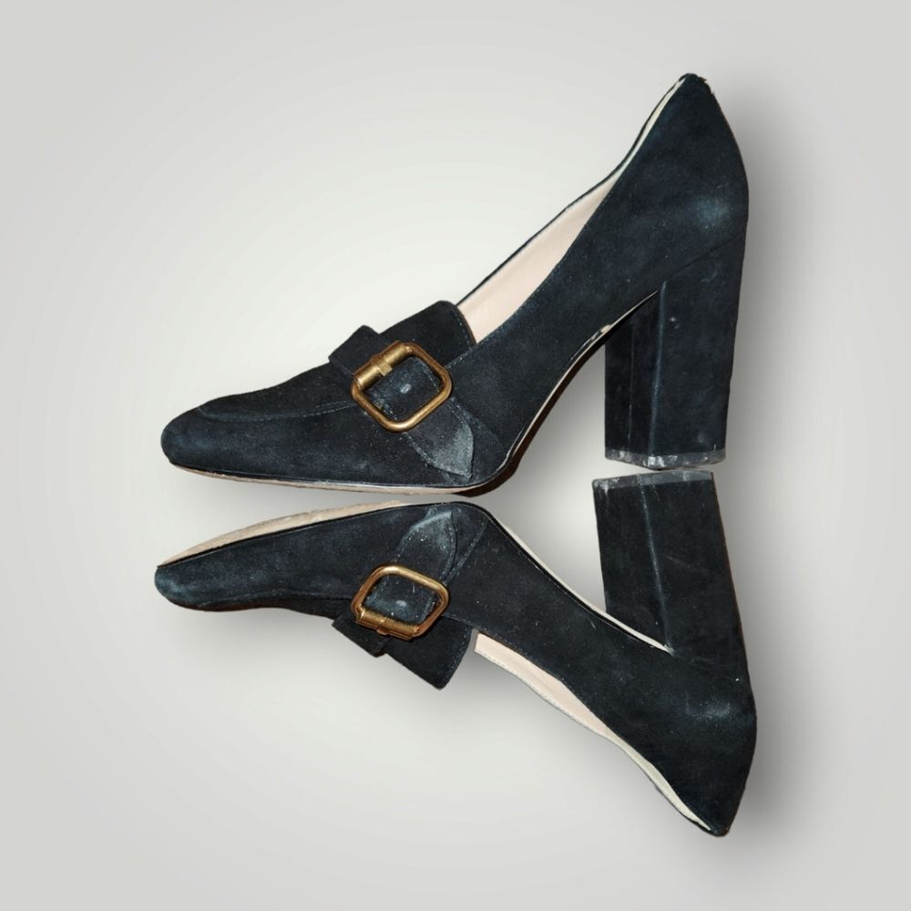 Sam Edelman Ellison Black Suede Pump Heels 8.5 - Picture 6 of 16